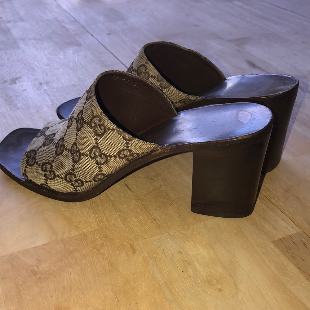 GUCCI Toeless Slides  WITH 3.25” Club Heel